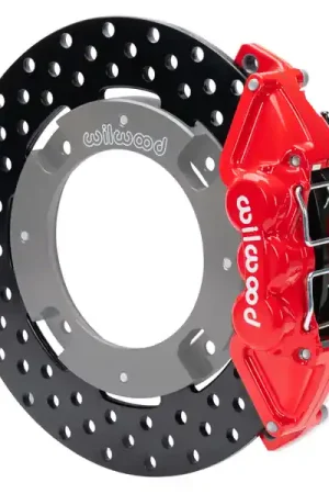 Trusted Brand Wilwood 17-21 Can-Am X3RS Red 6-Piston Rear Kit 11.25in - Drilled Rotors