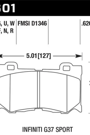 Hawk 2009-2013 Infiniti FB50 Sport HPS 5.0 Front Brake Pads Special Offer