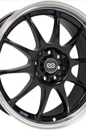 Enkei J10 15x6.5 5x100/114.3 38mm Offset 72.62mm Bore Dia Matte Black w/ Machined Lip Wheel No Minimum Order
