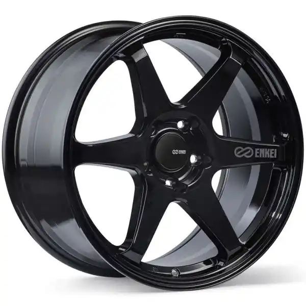 Authentic Enkei T6R 18x8 45mm Offset 5x112 Bolt Pattern 72.6 Bore Gloss Black Wheel