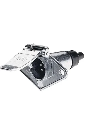 Narva 7 Pin Small Round Metal Trailer Socket - 82032BL Next Day Delivery