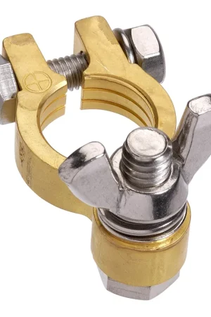Reduced Price Projecta BT614-P1 Forged Brass Wingnut Terminal Clamp, Positive