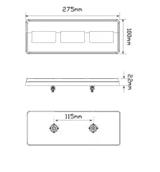 Secure Checkout LED Autolamps 275ARM Premium Rear Combination LED Lamp with Inbuilt Reflector - Stop\\/Tail\\/Indicator