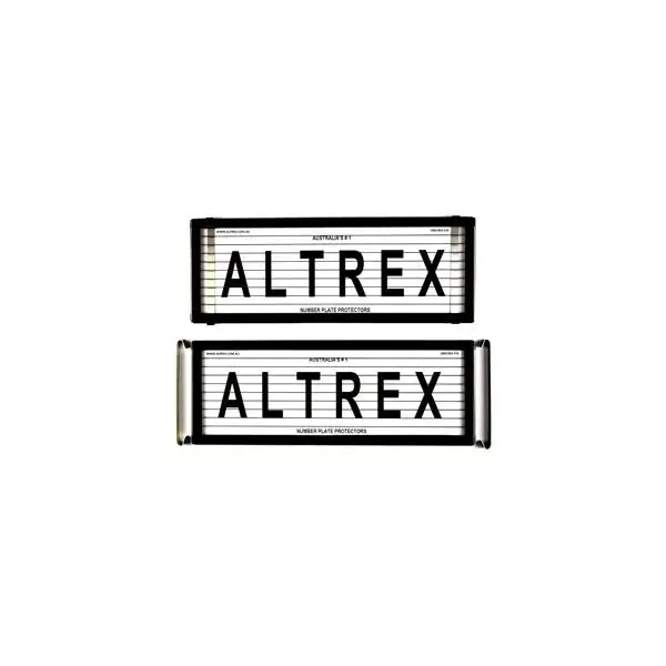 Altrex Superior 6 Figure Black Number Plate Protectors - with Lines - NPP6 Weekend Sale