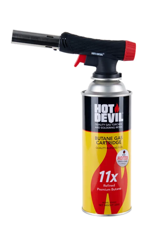 Hot Devil Professional Butane Blow Torch Kit with 220g Gas Cartridge - HD910 (Pickup Only) Get Yours