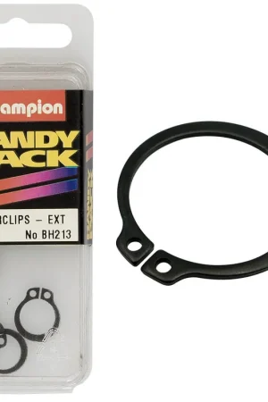 Champion Pack of 5 3\\/8 Steel External Shaft Circlips - BH213\\ In Demand