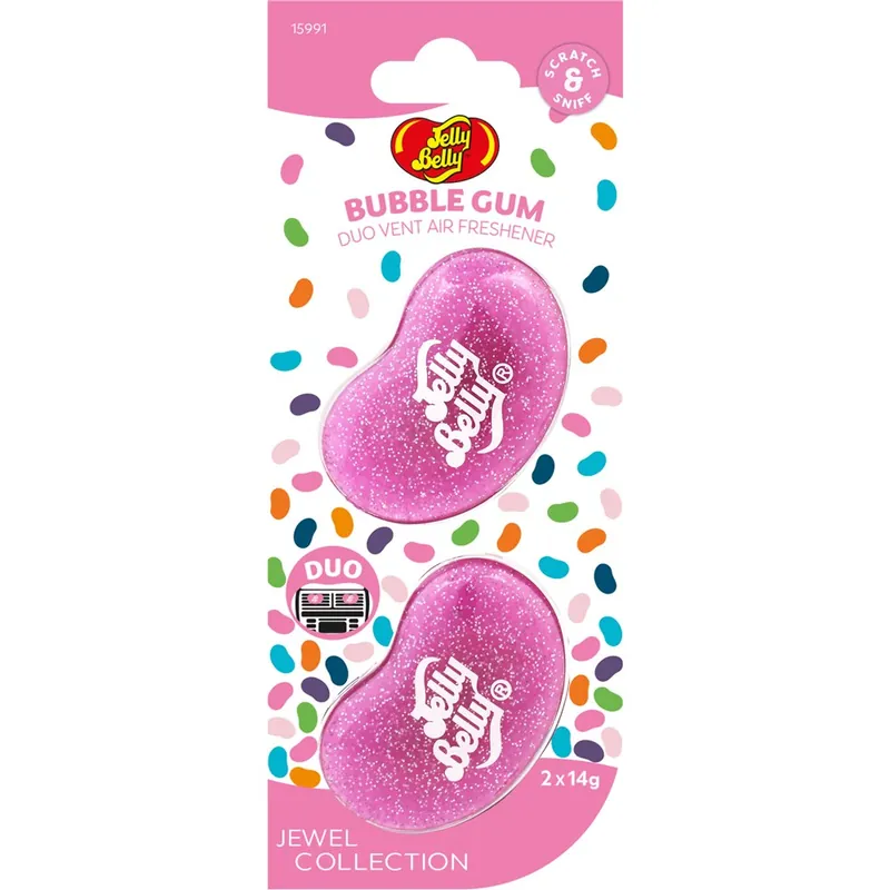 Fan Favorite Jelly Belly Duo Vent Air Freshener - Bubblegum Jewel (Pair) - E303519300