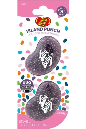 Jelly Belly Duo Vent Air Freshener - Island Punch Jewel (Pair) - E303519400 Free Delivery