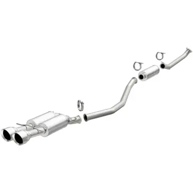 Hassle-Free Returns MagnaFlow 2017+ Honda Civic 1.5L 409 SS Single Exit Polished 4.5in Dual Tips Cat-Back Exhaust - 19394