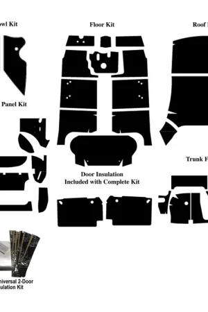 Insulation Sound Deadener Kit for 1949-52 Oldsmobile 88-98 Coupe Shield Complete Weekend Sale