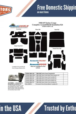 Cowl/Dash Insulation Kit for 1968-1969 Ford Fairlane | 139 While Supplies Last