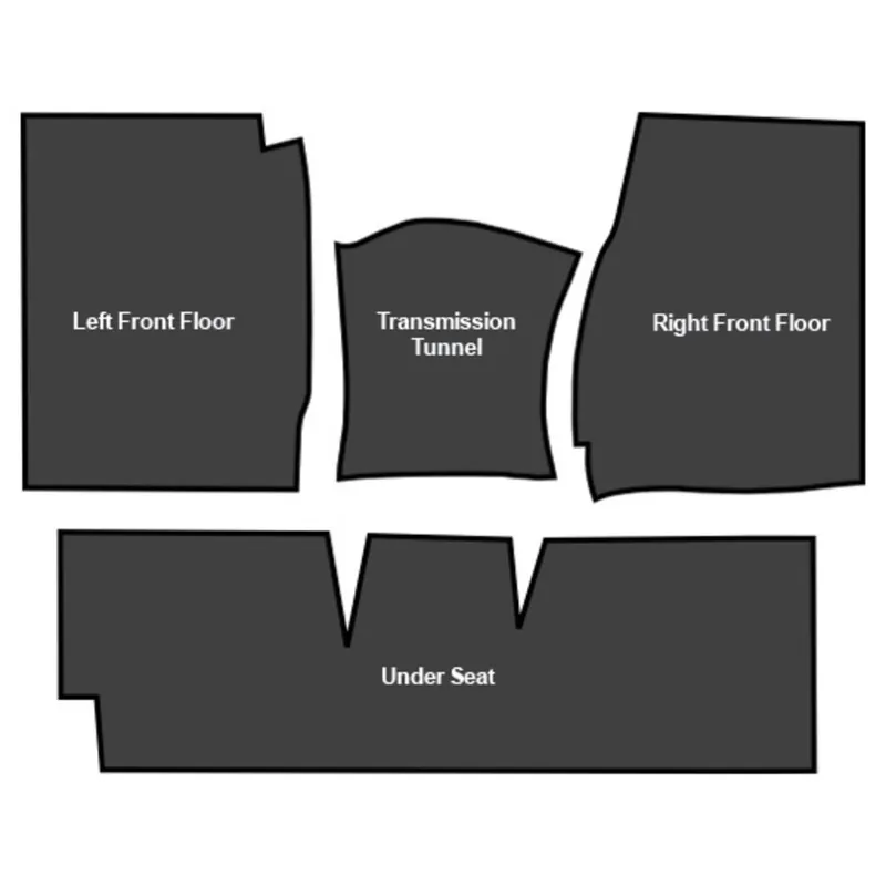 Sound Deadener for 1966 GMC K1000 Pickup Die Cut EVA Complete 4Pc Handmade