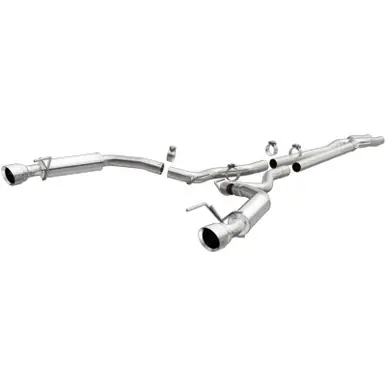MagnaFlow Cat Back, SS, 2.5in, Competition, Dual Split Polished 4.5in Tips 2015 Ford Mustang V6 3.7L - 19099 Free Shipping