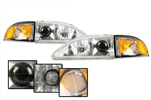 Chrome Pro Headlights With Amber Corner Sale