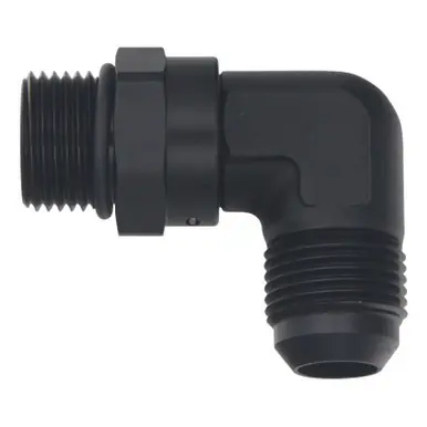 DeatschWerks 10AN ORB Male Swivel to 10AN Male Flare 90-Degree Fitting - Anodized Matte Black - 6-02-0412-B Free Shipping