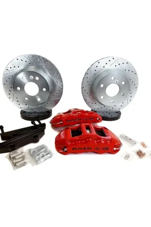 Money Back Guarantee Baer Brakes 4302136MG-1 Baer Brakes 14" Extreme Rear Brake Kit, Monster Green, Slot