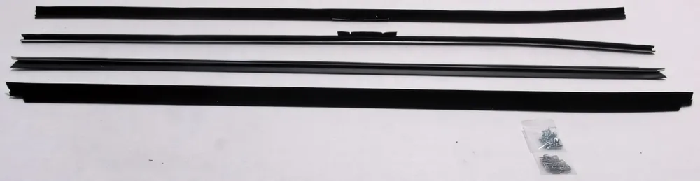 Window Sweeps Weatherstrip for 1977-1979 Oldsmobile Delta 88 Coupe Black Front Holiday Sale