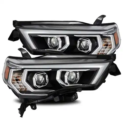 Sale AlphaRex 14-20 Toyota 4Runner PRO-Series Projector Headlights Plank Style Black w/Sequential Signal