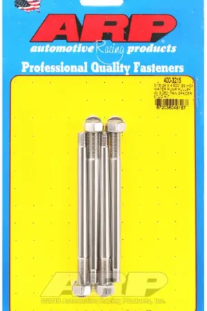 Weekend Sale ARP 5/16-24 x 4.5 Inch Stainless Steel Hex Water Pump Pulley with 3.25 Inch Fan Spacer Stud Kit
