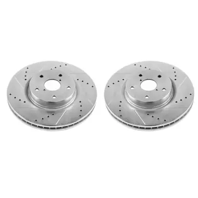 Power Stop 06-07 Subaru B9 Tribeca Front Evolution Drilled & Slotted Rotors - Pair Save Now
