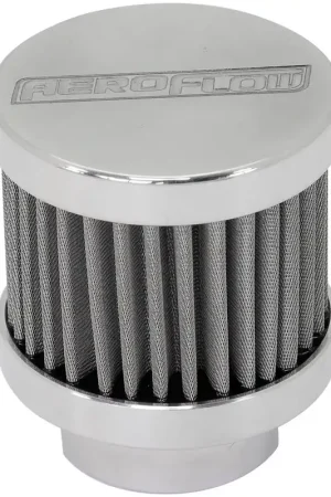 Aeroflow Stainless Steel Small Billet Breather with -10AN Female Thread - Black Fan Favorite