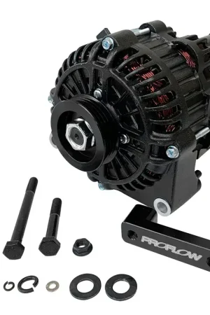 Proflow Alternator Power Spark Conversion Kit For Nissan & Holden RB25/RB26/RB30 140amp Alternator Brackets & Pulley Black Kit Editor’s Pick