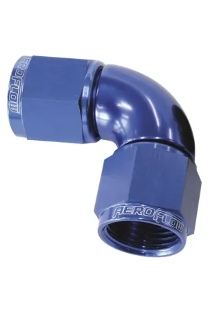 Holiday Sale Aeroflow 90 Deg Full Flow Female Swivel Coupler -20AN - Black - 1 Piece