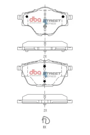 Clearance Disc Brakes Australia DBA DB15165SS Street Series Brake Pad Set