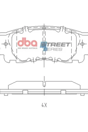 Disc Brakes Australia DBA DB2419SS Street Series Brake Pad Set Limited Offer