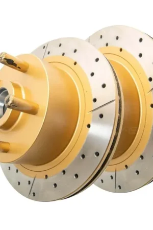 Direct From Factory Disc Brakes Australia DBA DBA015X Street Series X Gold Cross-Drilled Brake Disc Rotor Pair 270mm