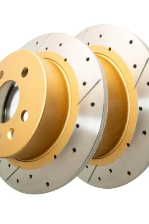 Disc Brakes Australia DBA DBA111BX Street Series X Gold Cross-Drilled Brake Disc Rotor Pair 287mm Discount