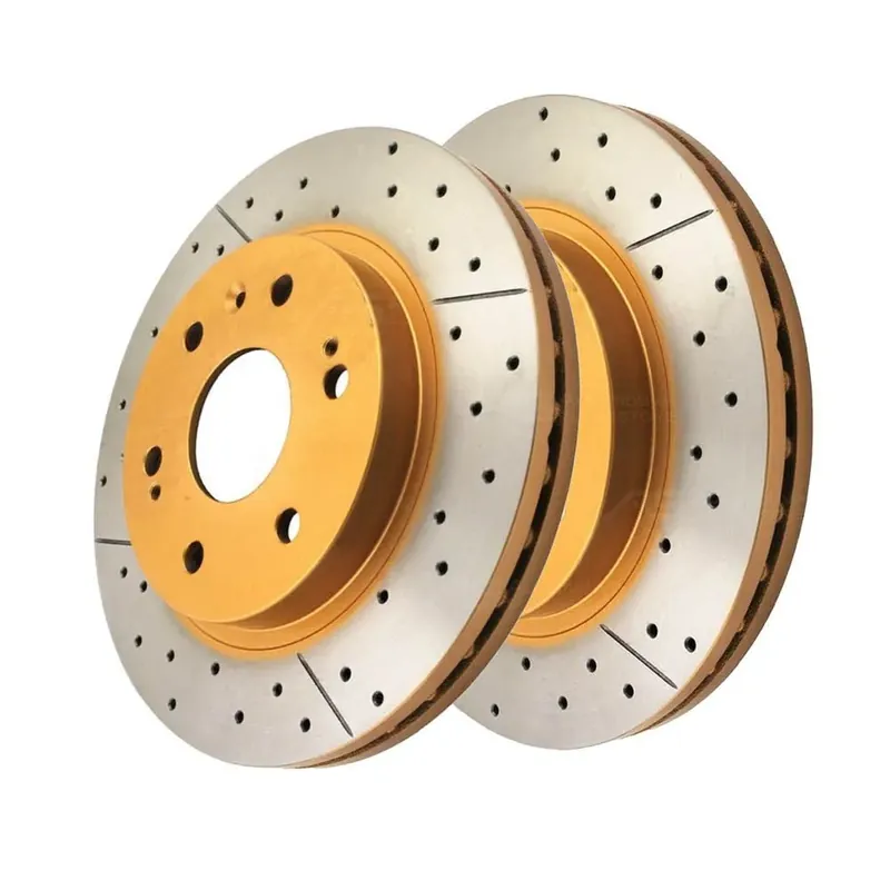 Best Choice Disc Brakes Australia DBA DBA2010X Street Series X Gold Cross-Drilled Brake Disc Rotor Pair 330mm