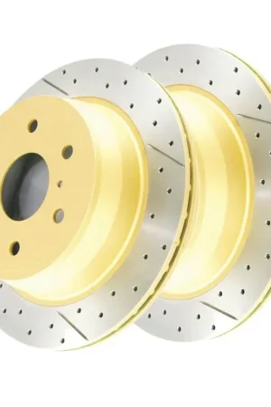 Disc Brakes Australia DBA DBA2011X Street Series X Gold Cross-Drilled Brake Disc Rotor Pair 345mm One Day Deal