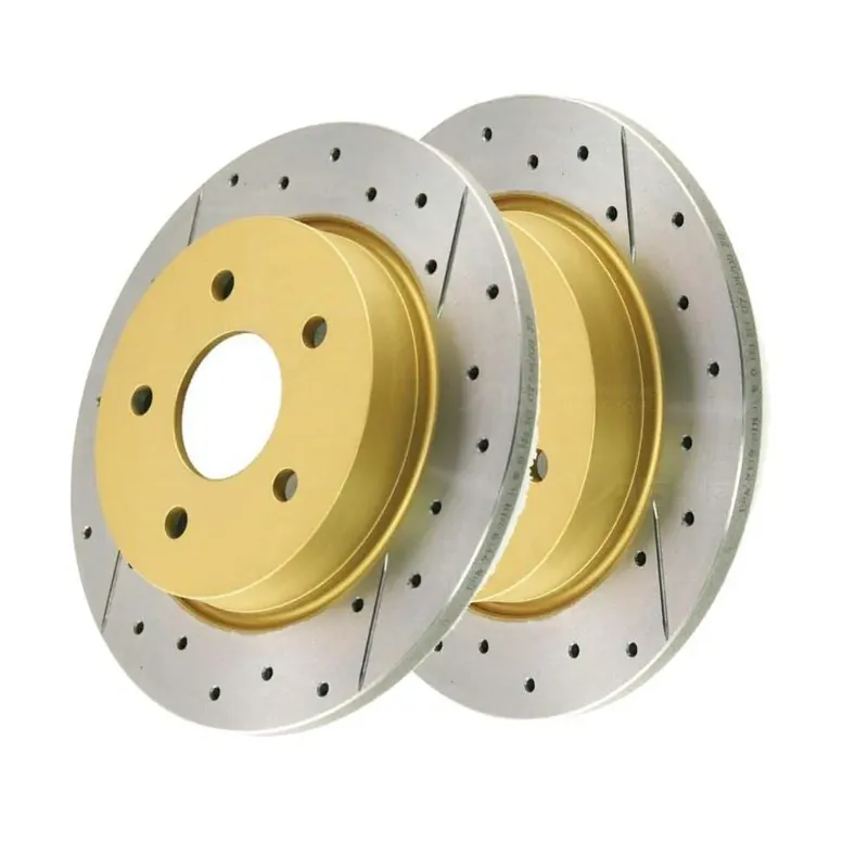 Disc Brakes Australia DBA DBA2119X Street Series X Gold Cross-Drilled Brake Disc Rotor Pair 265mm Price Drop