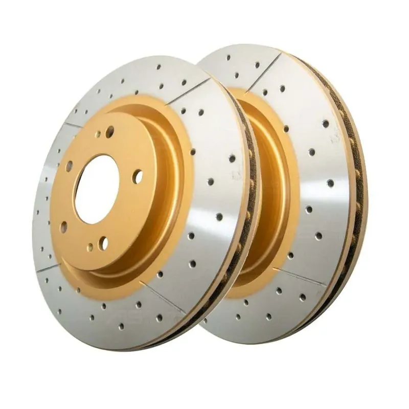 Cheap Disc Brakes Australia DBA DBA2206X Street Series X Gold Cross-Drilled Brake Disc Rotor Pair 294mm