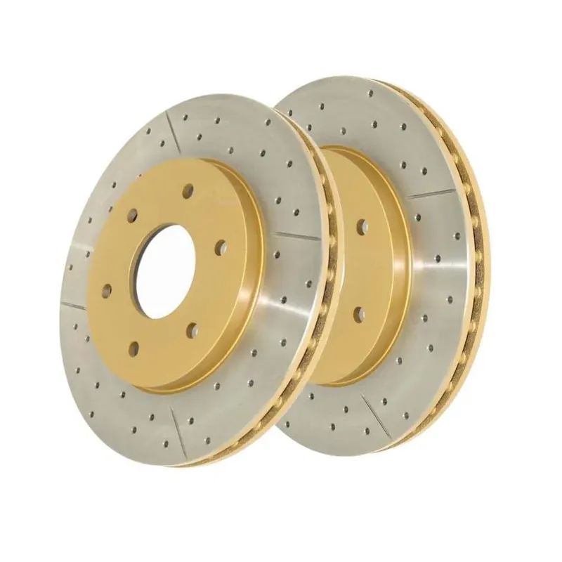 Disc Brakes Australia DBA DBA2306X Street Series X Gold Cross-Drilled Brake Disc Rotor Pair 320mm Must Have