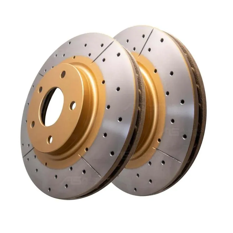 Warranty Included Disc Brakes Australia DBA DBA2327X Street Series X Gold Cross-Drilled Brake Disc Rotor Pair 290mm