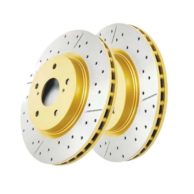 Fan Favorite Disc Brakes Australia DBA DBA2508X Street Series X Gold Cross-Drilled Brake Disc Rotor Pair 300mm