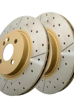Disc Brakes Australia DBA DBA2524X Street Series X Gold Cross-Drilled Brake Disc Rotor Pair 294mm Direct From Manufacturer