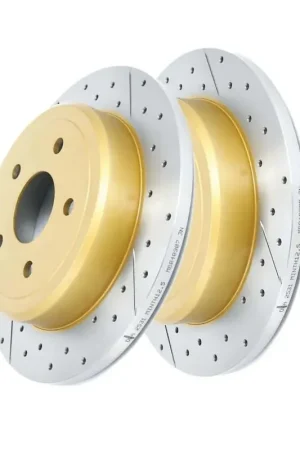 Trusted Brand Disc Brakes Australia DBA DBA2531X Street Series X Gold Cross-Drilled Brake Disc Rotor Pair 320.5mm