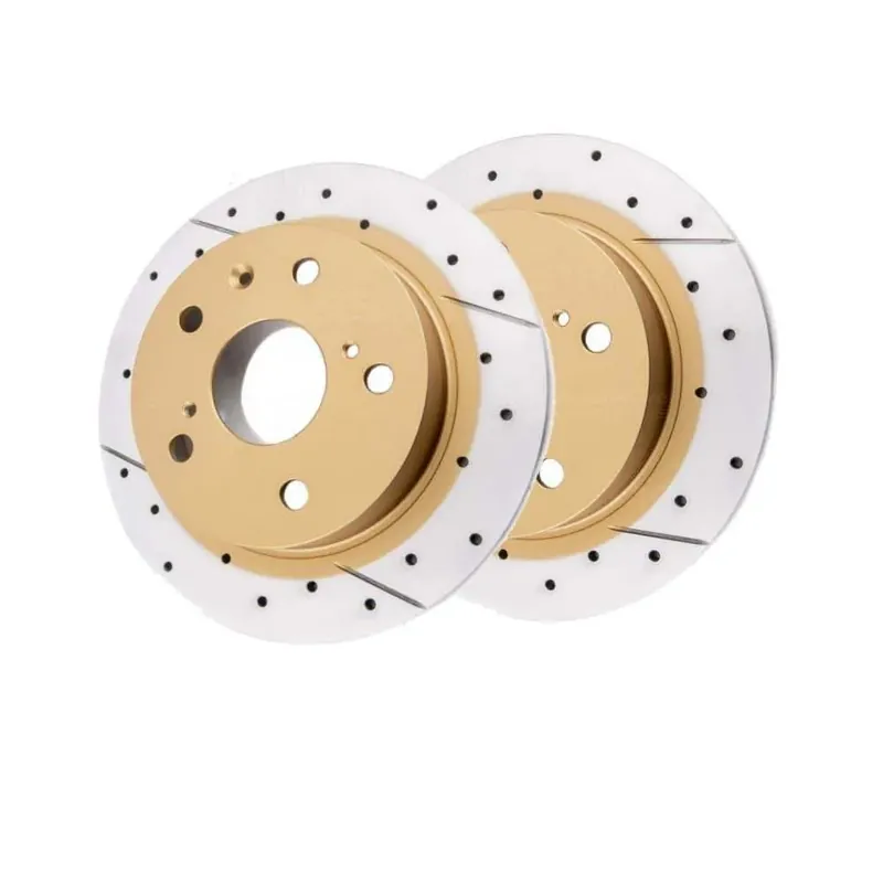 Disc Brakes Australia DBA DBA2589X Street Series X Gold Cross-Drilled Brake Disc Rotor Pair Handmade