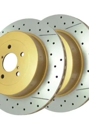 Disc Brakes Australia DBA DBA2657X Street Series X Gold Cross-Drilled Brake Disc Rotor Pair 316mm Sale