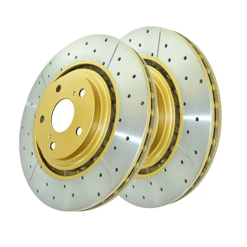 Disc Brakes Australia DBA DBA2734X Street Series X Gold Cross-Drilled Brake Disc Rotor Pair 328mm Best Price