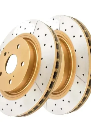 Best Price Disc Brakes Australia DBA DBA2744X Street Series X Gold Cross-Drilled Brake Disc Rotor Pair 305mm
