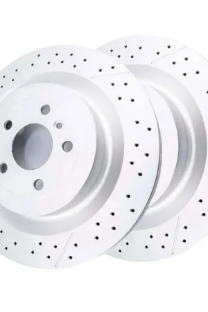 Disc Brakes Australia DBA DBA3361EXDS Street Series Cross-Drilled & Slotted En-Shield Brake Disc Rotor Pair 345mm Special Discount