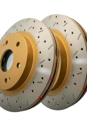 Trusted Brand Disc Brakes Australia DBA DBA42010XS 4000 Series Cross-Drilled & Slotted Brake Disc Rotor Pair 330mm