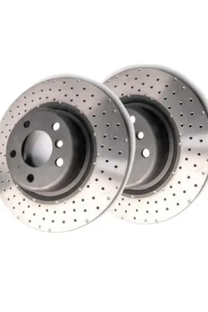 Direct From Factory Disc Brakes Australia DBA DBA42677XD 4000 Series Cross-Drilled & Dimpled Brake Disc Rotor Pair