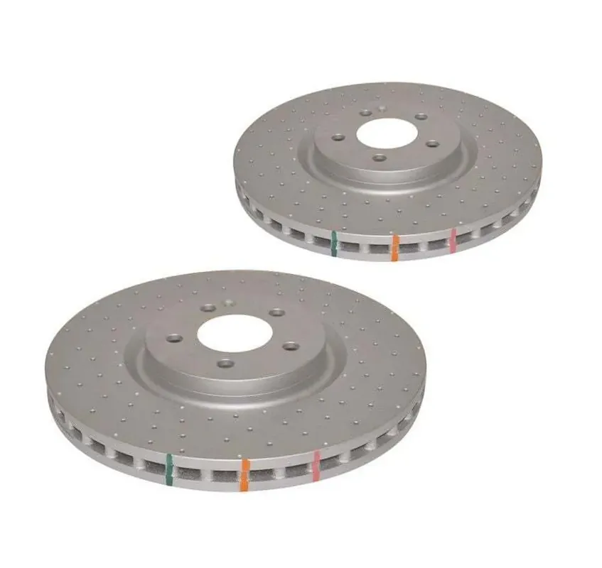 Last Chance Disc Brakes Australia DBA DBA42699XD 4000 Series Cross-Drilled & Dimpled Brake Disc Rotor Pair 330mm