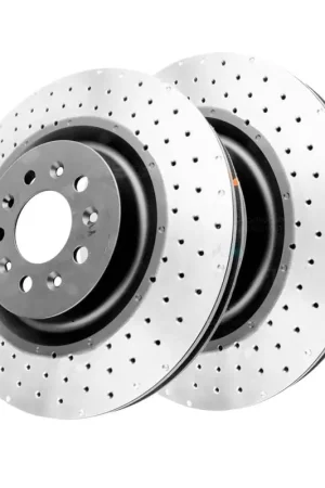 Disc Brakes Australia DBA DBA42767XD 4000 Series Cross-Drilled & Dimpled Brake Disc Rotor Pair 355mm Express Delivery