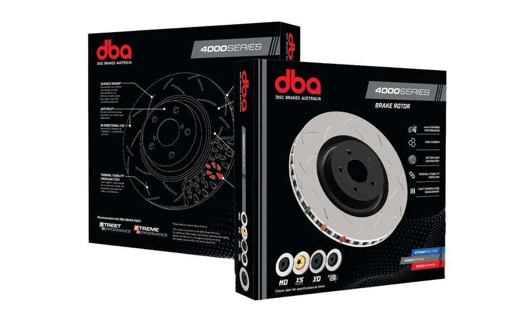 Disc Brakes Australia DBA DBA42847XD 4000 Series Cross-Drilled & Dimpled Brake Disc Rotor Pair Fan Favorite